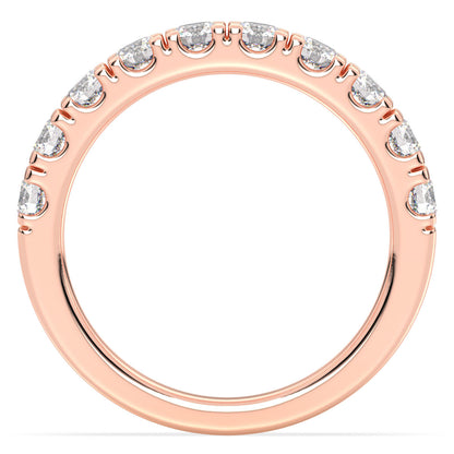 Lab Grown Diamond Half Eternity Ring in Rose Gold