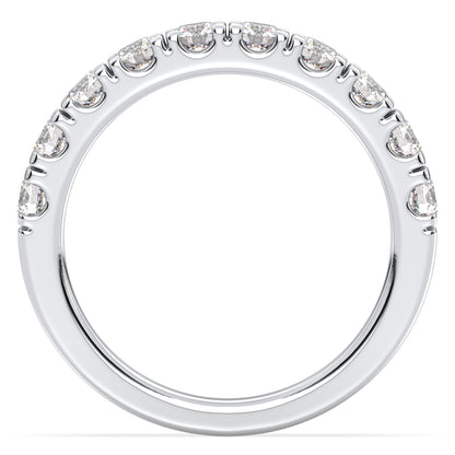 Lab Grown Diamond Half Eternity Ring in White Gold