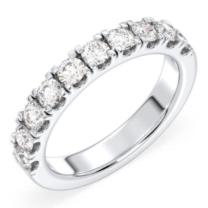 Lab Grown Diamond Half Eternity Ring in White Gold