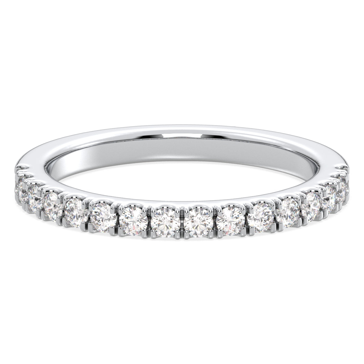 Half Eternity Lab Grown Diamond Ring  in  White Gold