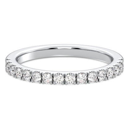 Half Eternity Lab Grown Diamond Ring  in  White Gold