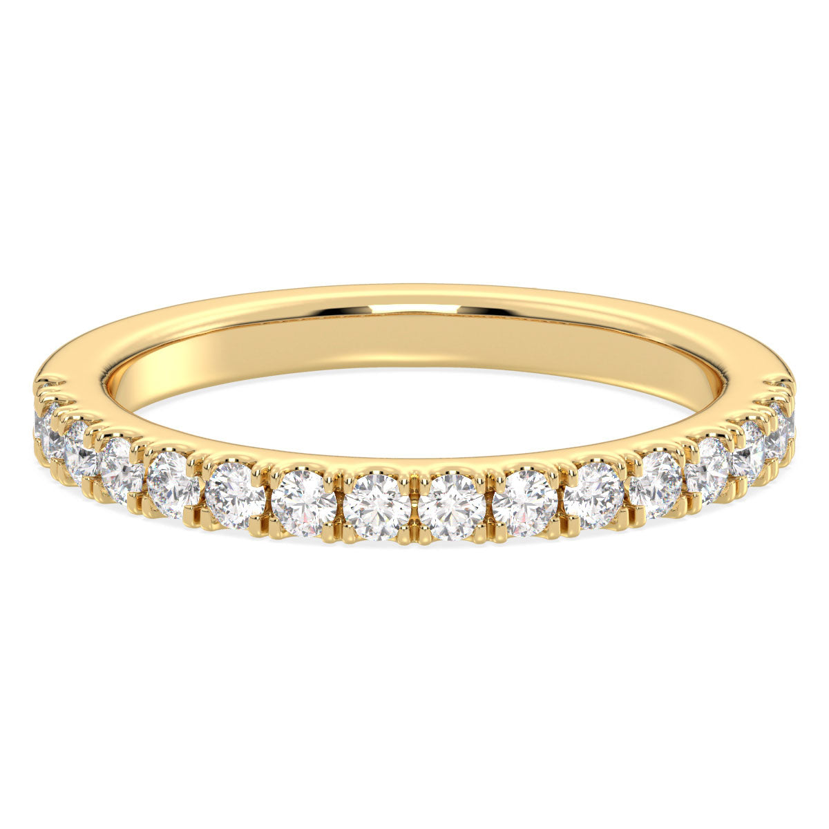 Half Eternity Lab Grown Diamond Ring  in  Yellow Gold