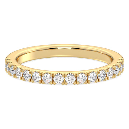 Half Eternity Lab Grown Diamond Ring  in  Yellow Gold