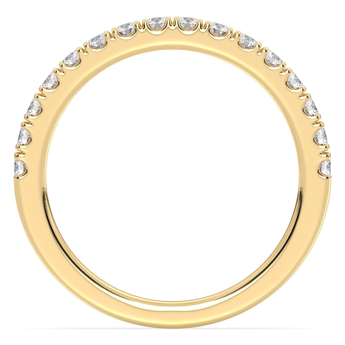 Half Eternity Lab Grown Diamond Ring  in  Yellow Gold