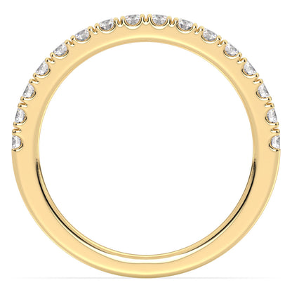 Half Eternity Lab Grown Diamond Ring  in  Yellow Gold