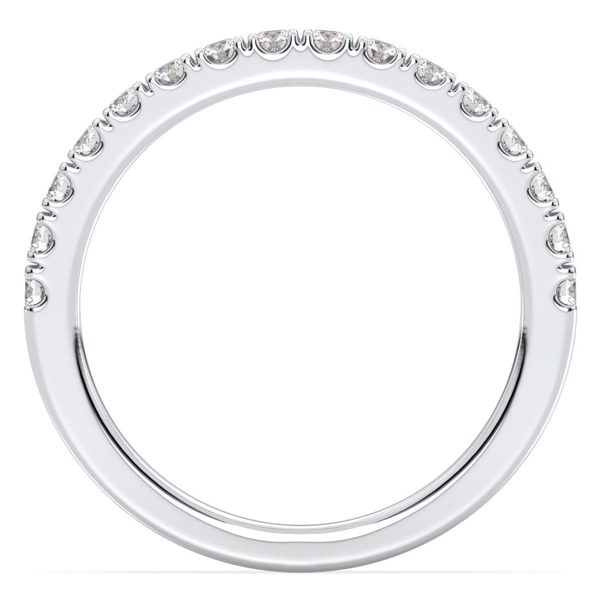 Half Eternity Lab Grown Diamond Ring  in  White Gold