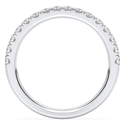 Half Eternity Lab Grown Diamond Ring  in  White Gold