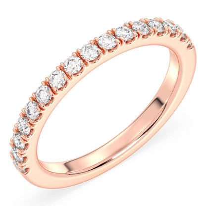 Half Eternity Lab Grown Diamond Ring  in  Rose Gold