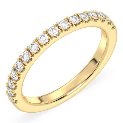 Half Eternity Lab Grown Diamond Ring  in  Yellow Gold