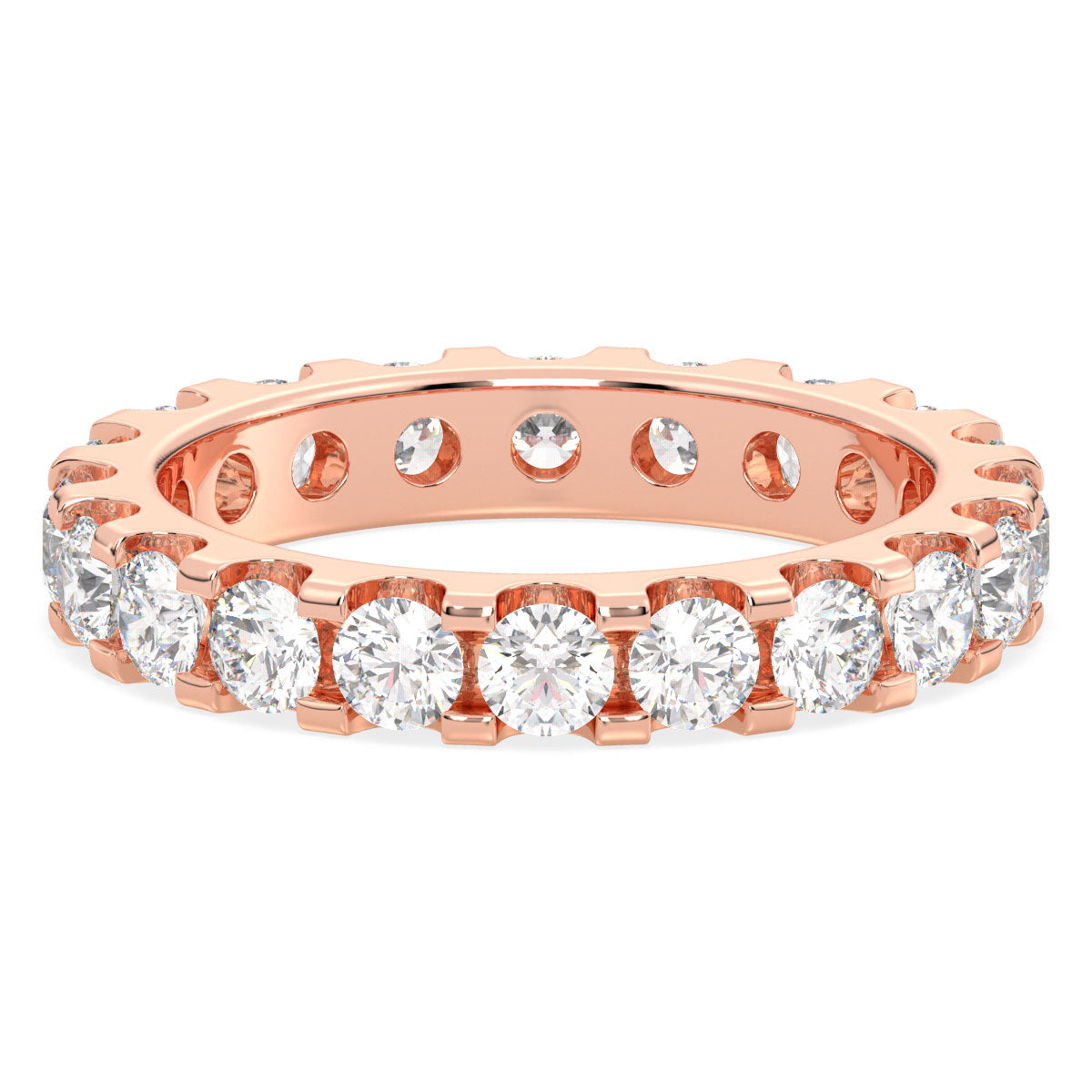 Infinity Lab Grown Diamond Ring in Rose Gold