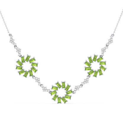 Circle Of Life Peridot Pendant - White