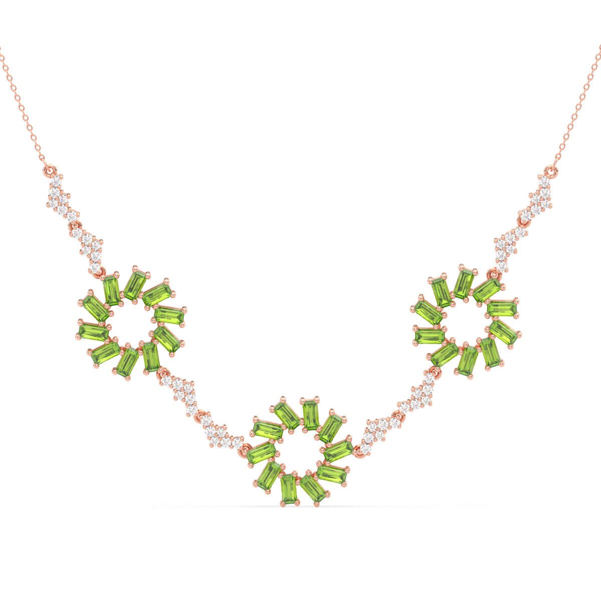 Circle Of Life Peridot Pendant - Rose