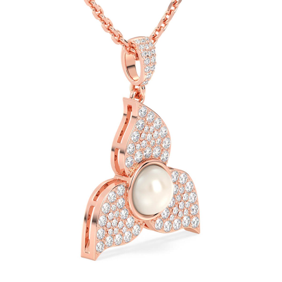 Classic Fresh Pearl Pendant - Rose