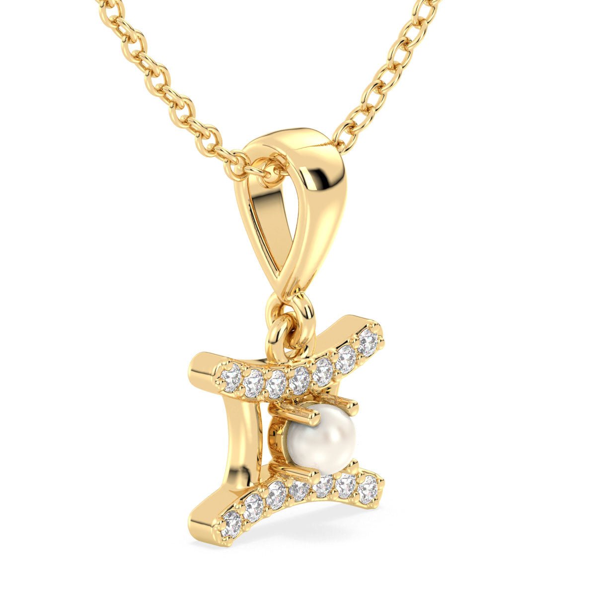 Era Of You- Gemini Zodiac Pearl Pendant - Yellow