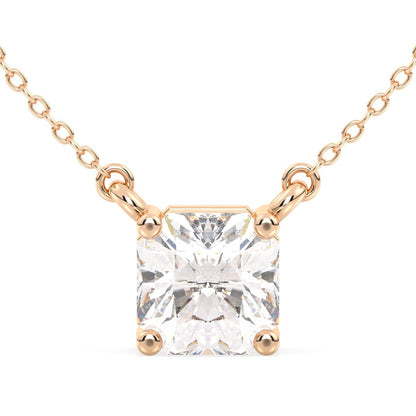 Lab Grown Diamond Solitaire Pendant in Rose Gold