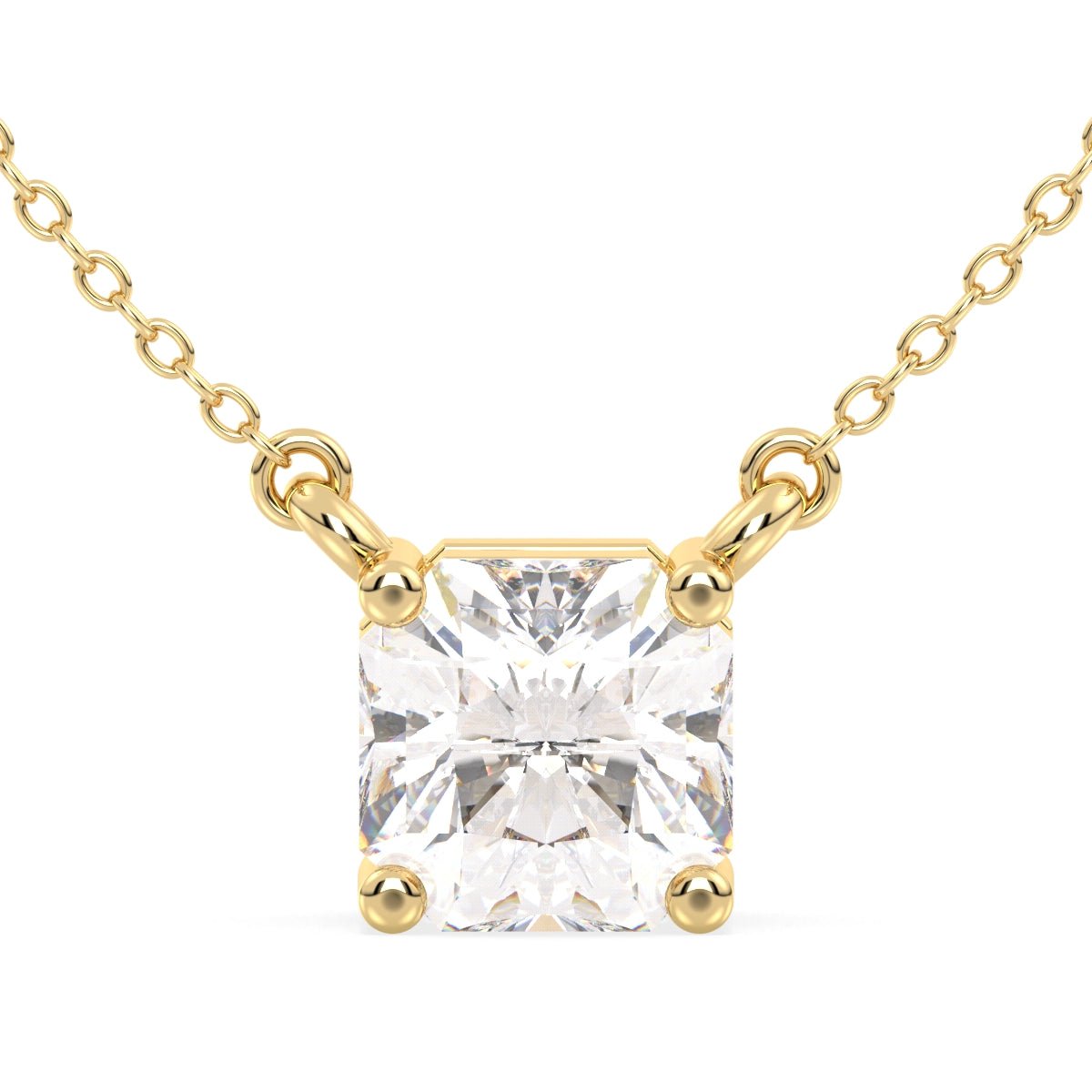 Lab Grown Diamond Solitaire Pendant in Yellow Gold