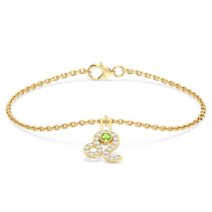 Leo Zodiac Peridot Bracelet - Yellow