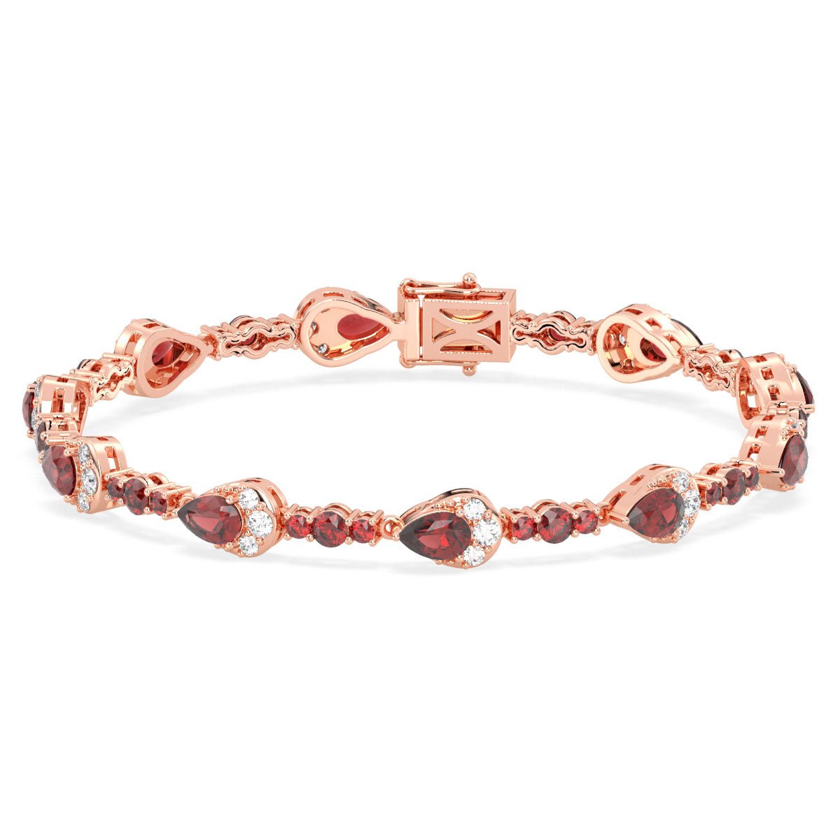 Olive Branch BraceletGarnet in Rose